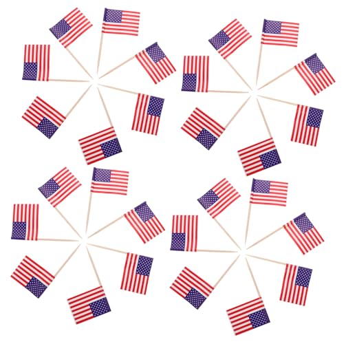 WATIIFUFU 200 Stück Teiliges Zarte Zahnstocher Flaggen als Dekorative Cupcake Topper für Party und Festtagsdeko Vielseitiges Backzubehör mit Country Flaggen für Geburtstags und von WATIIFUFU
