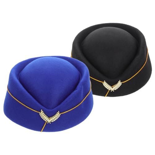WATIIFUFU 2stücke Teiliges Stewardess-hut Cosplay Und Uniformen Und Elegante Mütze Für Damen Für Partys Musikshows Und Aufführungen Sicherer Halt Und Stilvolles Design von WATIIFUFU