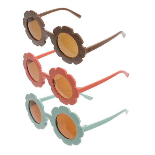 WATIIFUFU 3 Paare Sonnenbrille für Teiliges mit Sonnenblumen Design Uv Leicht Langlebig für Partys Geburtstagsfeiern Festivals für Jungen von WATIIFUFU