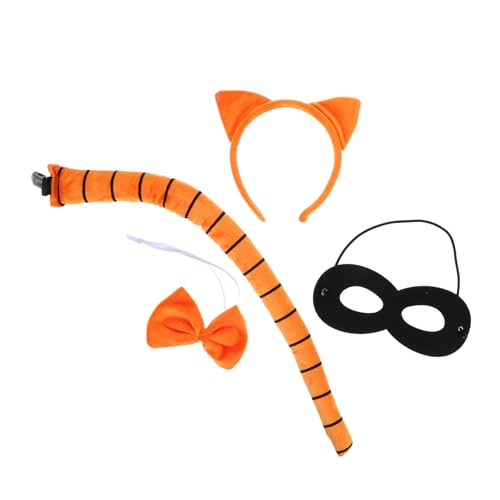 WATIIFUFU 4Stücke Katzenohren Haarband Set mit Augenmaske Teiliges Katzen Cosplay Kostüm für Halloween Karneval Themenpartys Kreative Rollenspiele WATIIFUFU 4Stücke Katzenohren Haarband Set mit Augenmaske Teiliges Katzen Cosplay Kostüm für Halloween Karneval Themenpartys Kreative Rollenspiele von WATIIFUFU