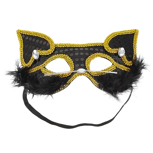 WATIIFUFU Halloween Maske Halbgesichtsmaske Maskerade Partymaske für Frauen Tierkatze Strass WATIIFUFU Halloween Maske Halbgesichtsmaske Maskerade Partymaske für Frauen Tierkatze Strass von WATIIFUFU
