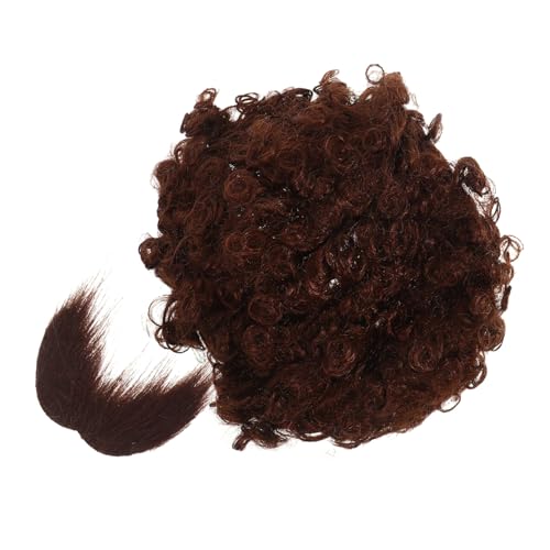 WATIIFUFU Afro Perücke und Schnurrbart Set Braun Realistisch Wiederverwendbar Leicht Party Halloween Kostüm Zubehör für Piraten Karneval Verkleidung WATIIFUFU Afro Perücke und Schnurrbart Set Braun Realistisch Wiederverwendbar Leicht Party Halloween Kostüm Zubehör für Piraten Karneval Verkleidung von WATIIFUFU