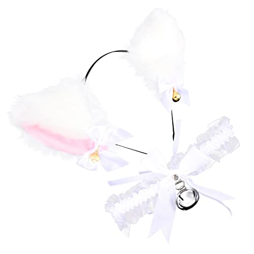 WATIIFUFU Cosplay-stirnband Mit Katzenohren Glockenhalsband Stilvoll Und Bequem Für Halloween- Und Weihnachtsfeiern von WATIIFUFU
