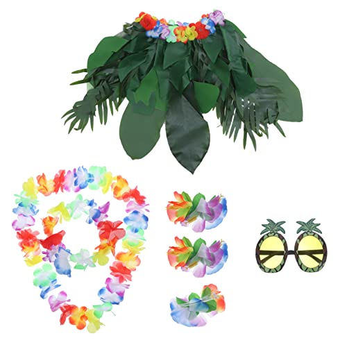 WATIIFUFU Garland Costume Party Favors Necklace Clip Leaf Headband für Bracelets Accessory Hair Kit Tropengirlande Kostüme die Skirt Festival Hawaiian Strohrock Hula Sunglasses Luau WATIIFUFU Garland Costume Party Favors Necklace Clip Leaf Headband für Bracelets Accessory Hair Kit Tropengirlande Kostüme die Skirt Festival Hawaiian Strohrock Hula Sunglasses Luau von WATIIFUFU