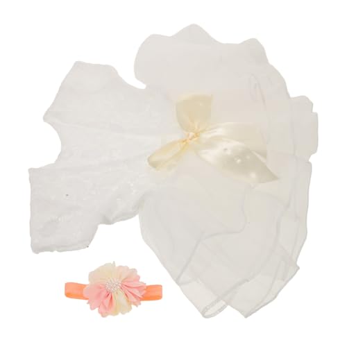 WATIIFUFU Girl Newborn Photography Outfit Weiches Tüllkleid mit Schleife Blumen Haarband für Fotoshootings und Besondere Anlässe WATIIFUFU Girl Newborn Photography Outfit Weiches Tüllkleid mit Schleife Blumen Haarband für Fotoshootings und Besondere Anlässe von WATIIFUFU