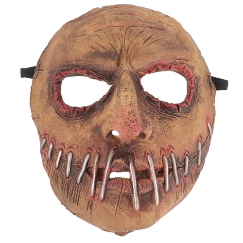 WATIIFUFU Gruseliges Kostüm Maskerade Bühnenthema Für Kopfbedeckungen Favor Zubehör Versorgung Kopf Halloween Gruselkleid Gruselige Party Spuk Horror Cosplay Performance Haus von WATIIFUFU