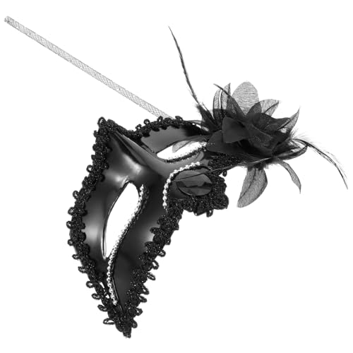 WATIIFUFU Halbgesichtsmaske Halten, Maskerademaske Für Abschlussball, Damen Maskenmaske, Kostümmasken, Maskerademaske Mit Stab, Masken Für Damen, Handmaske Für Tanzpartys von WATIIFUFU