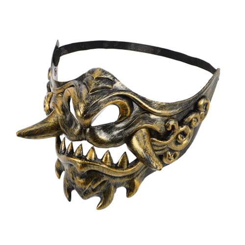 WATIIFUFU Halloween Adjustable Samurai Demon Mask Cosplay Maske für Männer Frauen Festivals Karneval Theateraufführungen Strapazierfähige Leuchtende Farben Verstellbares Design von WATIIFUFU