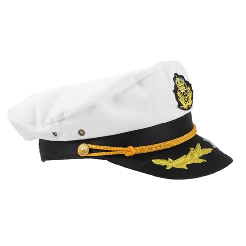 WATIIFUFU Kapitänsmütze Damen Herren Verstellbar Baumwolle Atmungsaktiv Matrosenhut Cosplay Party Zubehör von WATIIFUFU