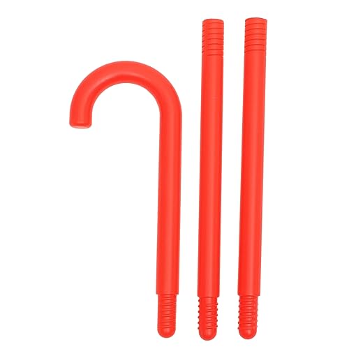 WATIIFUFU Halloween Cane Prop Spazierstock Rot Dekorative Krücke Stock Bühne Leistung Cane Für Cosplay Party Karneval von WATIIFUFU