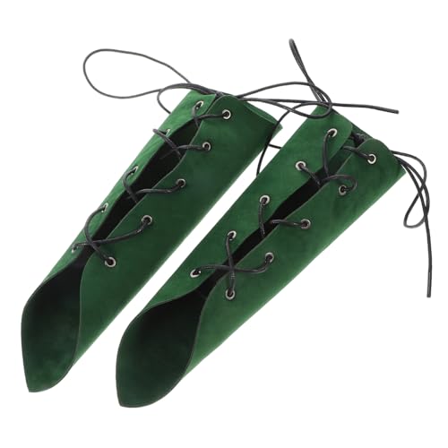 WATIIFUFU Mittelalterliche Steampunk Armschützer aus Wildleder mit Schnürung Verstellbare Schutz armbänder für Herren und Damen Vintage Rüstung Handschuhe für Cosplay Radfahren von WATIIFUFU