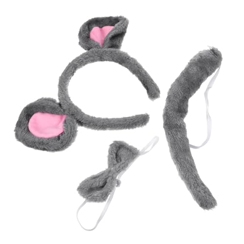 WATIIFUFU Niedriges Gewicht Ohren Haarreif Set mit Schleife und Dekoratives Tier Stirnband für Damen Cosplay Karneval Party Kostüm Zubehör von WATIIFUFU