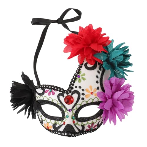 WATIIFUFU Mexikanische Tag Der Toten Karneval Maske Floral Halbe Gesicht Maskerade Maske Halloween Party Zubehör WATIIFUFU Mexikanische Tag Der Toten Karneval Maske Floral Halbe Gesicht Maskerade Maske Halloween Party Zubehör von WATIIFUFU