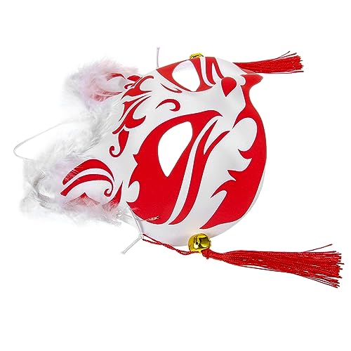 WATIIFUFU Party Neuartige Halbgesichtige Kabuki mit Tiermaske Leuchtende Frauenmaske Fuchsmaske für Quaste Maskerade Japanische Accessoire Maske Frauen für Partyzubehör Katzenfuchsmaske WATIIFUFU Party Neuartige Halbgesichtige Kabuki mit Tiermaske Leuchtende Frauenmaske Fuchsmaske für Quaste Maskerade Japanische Accessoire Maske Frauen für Partyzubehör Katzenfuchsmaske von WATIIFUFU