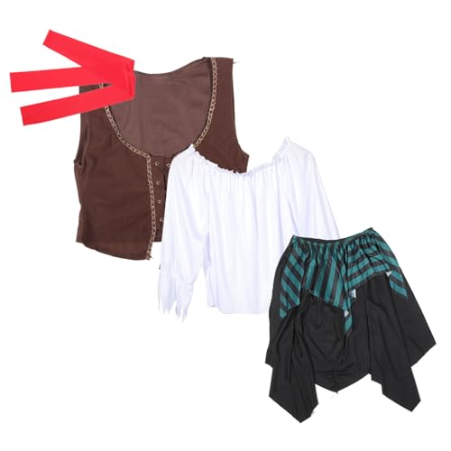 WATIIFUFU Piratenkostüm Rollenspiele Kleid Leistung Party Frauen Damen für Kostüm Cosplay Piratenoutfit Erwachsene Halloween Piratenzubehör Rollenspielkostüm Piratendamen WATIIFUFU Piratenkostüm Rollenspiele Kleid Leistung Party Frauen Damen für Kostüm Cosplay Piratenoutfit Erwachsene Halloween Piratenzubehör Rollenspielkostüm Piratendamen von WATIIFUFU