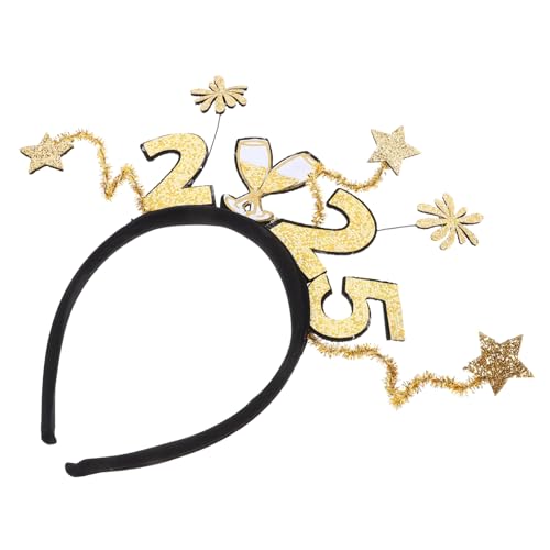 WATIIFUFU Silvester Haarreif für Erwachsene Party Stirnband mit Zahlen und Stern Kreatives Neujahrs Accessoire für Silvesterfeier und Festival Modischer Kopfschmuck von WATIIFUFU