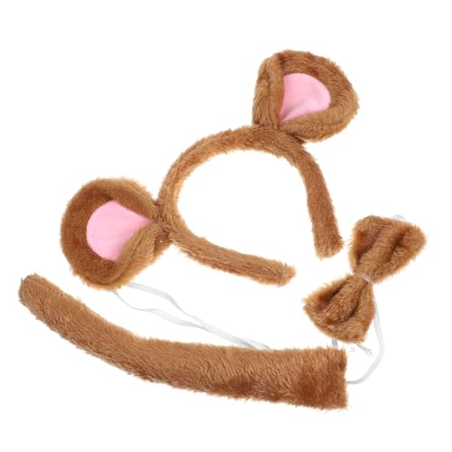 WATIIFUFU Teiliges Tierkostüm Set Mausohren Stirnband mit Schleife und Süßes Halloween Cosplay Zubehör für Kindergeburtstag und Partydekoration von WATIIFUFU