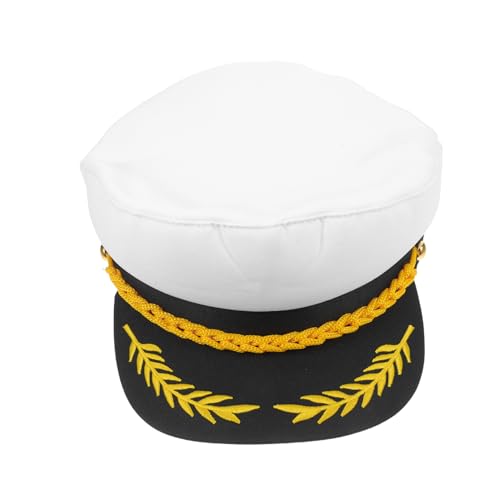 WATIIFUFU Verstellbare Matrosenmütze mit Retro Design für Karneval Mottopartys Yacht Mütze Strapazierfähigem Material Vielseitiges Kostümzubehör für Gelegenheiten WATIIFUFU Verstellbare Matrosenmütze mit Retro Design für Karneval Mottopartys Yacht Mütze Strapazierfähigem Material Vielseitiges Kostümzubehör für Gelegenheiten von WATIIFUFU