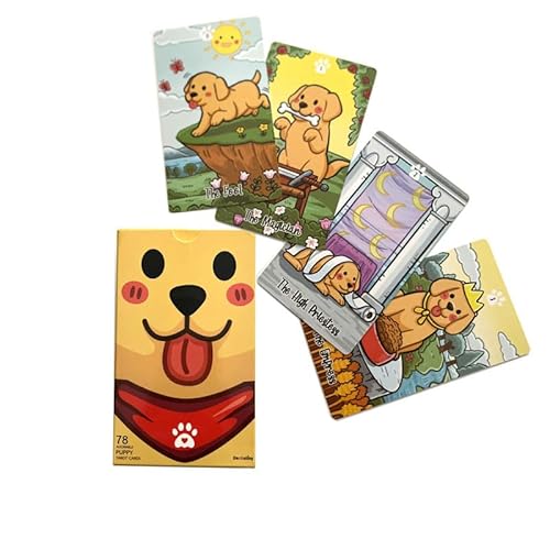 Labradorable Tarot 78 Entzückende Welpen Tarotkarten mit Anleitung (evtl. nicht in deutscher Sprache), 12 x 7 cm von WATSKY