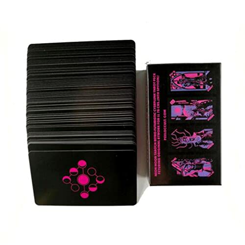 WATSKY Neon Moon Tarot: Cyberpunk Tarotkarten-Deck für Anfänger mit hochwertigen Materialien und überlegener Drucktechnologie - für Erwachsene ab 18 Jahren von WATSKY