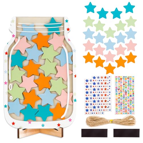 WATUNID Belohnungsglas für Kinder, Klassenzimmer Belohnungssystem mit Laser-Stern und Buchstaben-Aufkleber, personalisierte Verhalten und Gute Gewohnheit Ausbildung für Lehrer und Familie verwenden WATUNID Belohnungsglas für Kinder, Klassenzimmer Belohnungssystem mit Laser-Stern und Buchstaben-Aufkleber, personalisierte Verhalten und Gute Gewohnheit Ausbildung für Lehrer und Familie verwenden von WATUNID
