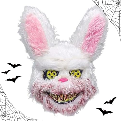 WAYBWZDQ Halloween Blutige Kaninchen Maske - Horror Plüsch Hasen Kostüm für Erwachsene und Kinder - Gruselige Bloody Bunny für Karnevalsparty Cosplay Maskerade WAYBWZDQ Halloween Blutige Kaninchen Maske - Horror Plüsch Hasen Kostüm für Erwachsene und Kinder - Gruselige Bloody Bunny für Karnevalsparty Cosplay Maskerade von WAYBWZDQ