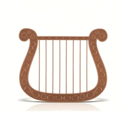 WAZUBC Simulation Harfe Modell, Engel Harfe Halloween Kostüm Zubehör Cosplay Maskerade Charakter Dress Up (Braun) von WAZUBC