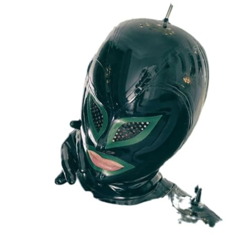 WBAODAN Gummi-Maske mit Reißverschluss, geeignet für Rollenspiel-Kostüme, Erwachsenenmaske, Latexmaske mit Atemöffnung (Größe: XXL - 73 cm) von WBAODAN