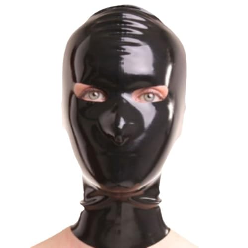 WBAODAN Latexmaske Gummi Halloween Maskerade Maske SM Atemmaske für Cosplay Club Partys Kostüme(Size:L-60CM) von WBAODAN