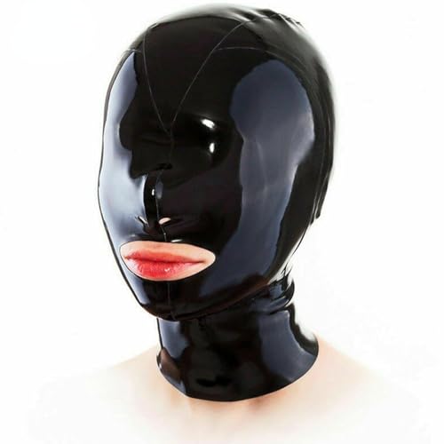 WBAODAN Latexmaske Gummi Kopfmaske mit Reißverschluss für Cosplay Partys und Clubs für Männer und Frauen(Size:XS-60CM) von WBAODAN