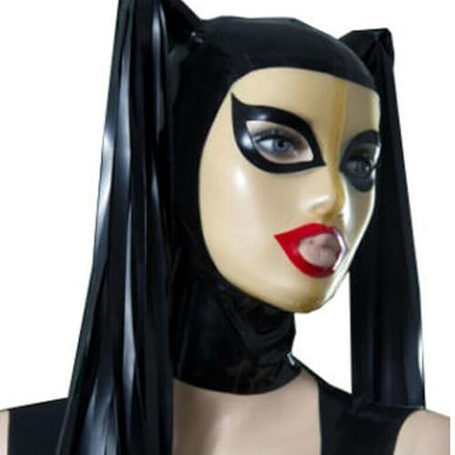WBAODAN Latexmaske Naturk Gummi Maske mit Streamern für Männer und Frauen für Maskerade Party Kostüme(Size:M-57CM) von WBAODAN