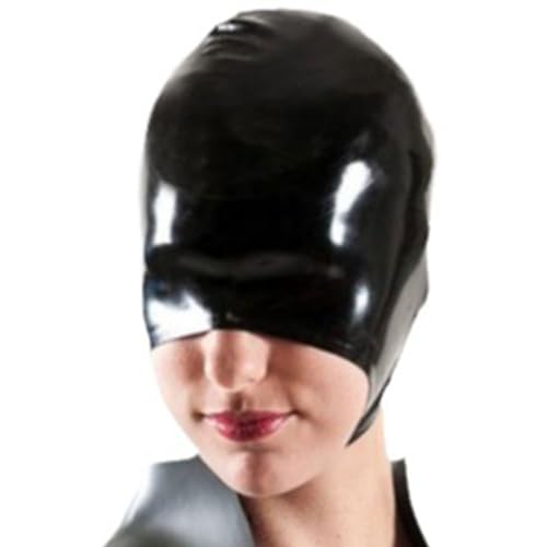 WBAODAN Latexmaske mit Reißverschluss für Unisex-Erwachsene Maskerade Weihnachten Männer und Frauen Cosplay(Size:L-60CM) von WBAODAN