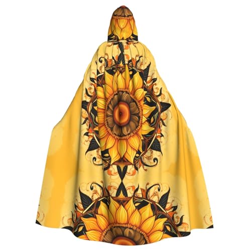 Cosplay Umhang für Erwachsene, Sonnenblumenkranz, gemustert, Hexenmantel, Herren und Damen, Halloween, Abschlussball, Party, Kapuzenumhang Cosplay Umhang für Erwachsene, Sonnenblumenkranz, gemustert, Hexenmantel, Herren und Damen, Halloween, Abschlussball, Party, Kapuzenumhang von WBQLSL