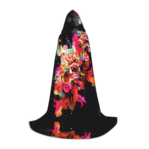 Double Lion Dance L Printed Halloween Wizard Cape | Themed Party Costume | Adult/Youth Cosplay Cape | Sizes S M L Double Lion Dance L Printed Halloween Wizard Cape | Themed Party Costume | Adult/Youth Cosplay Cape | Sizes S M L von WBQLSL