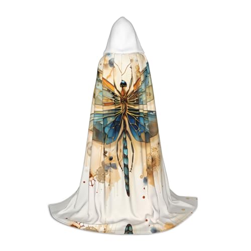Goldene zarte Libelle auf gelbem Hintergrund, S-Druck, Halloween-Zauberer-Umhang, Motto-Party-Kostüm, Erwachsene/Jugend-Cosplay-Umhang, Größen S, M, L Goldene zarte Libelle auf gelbem Hintergrund, S-Druck, Halloween-Zauberer-Umhang, Motto-Party-Kostüm, Erwachsene/Jugend-Cosplay-Umhang, Größen S, M, L von WBQLSL