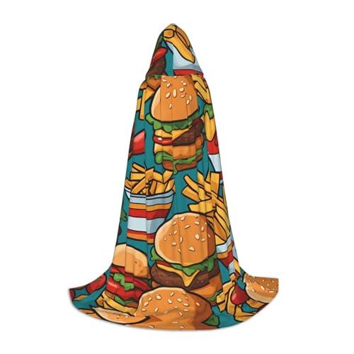 Niedlicher Burger-Pommes-Umhang mit S-Druck, Halloween-Zauberer-Umhang, Motto-Party-Kostüm, Erwachsene/Jugend-Cosplay-Umhang, Größen S, M, L Niedlicher Burger-Pommes-Umhang mit S-Druck, Halloween-Zauberer-Umhang, Motto-Party-Kostüm, Erwachsene/Jugend-Cosplay-Umhang, Größen S, M, L von WBQLSL