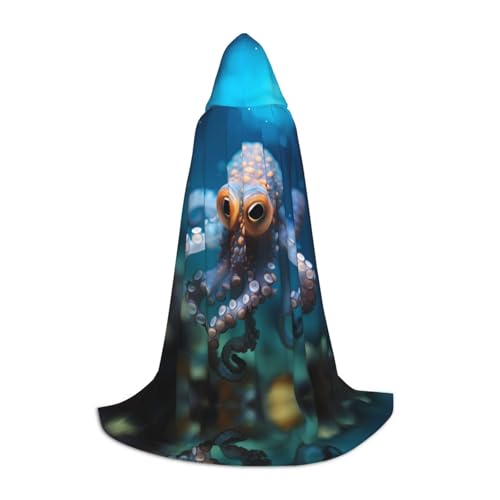 Oktopus mit großen Augen M bedruckter Halloween-Zauberer-Umhang, Motto-Party-Kostüm, Erwachsene/Jugend-Cosplay-Umhang, Größen S, M, L Oktopus mit großen Augen M bedruckter Halloween-Zauberer-Umhang, Motto-Party-Kostüm, Erwachsene/Jugend-Cosplay-Umhang, Größen S, M, L von WBQLSL