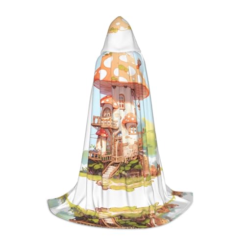 Pilzhaus L bedruckter Halloween-Zauberer-Umhang, Motto-Party-Kostüm, Erwachsene/Jugend-Cosplay-Umhang, Größen S, M, L Pilzhaus L bedruckter Halloween-Zauberer-Umhang, Motto-Party-Kostüm, Erwachsene/Jugend-Cosplay-Umhang, Größen S, M, L von WBQLSL