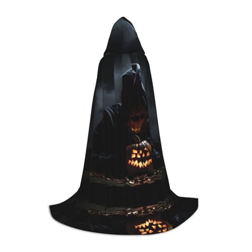 Pumpkin Lamp Secret S Printed Halloween Wizard Cape | Themed Party Costume | Adult/Youth Cosplay Cape | Sizes S M L von WBQLSL