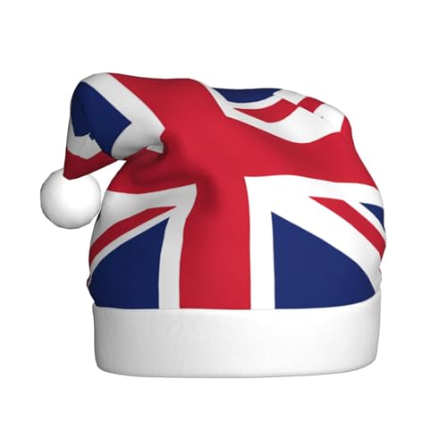 WBQLSL 39,9 cm große Unisex-Weihnachtsmann-Plüschmütze, Weihnachten, Neujahr, Party, Hawaii-Flagge, Erwachsene, universelle Weihnachtsmütze von WBQLSL