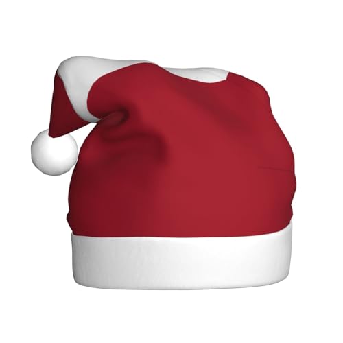 WBQLSL 39,9 cm große Unisex-Weihnachtsmann-Plüschmütze, Weihnachten, Neujahr, Party, Nikolausmütze, Flagge von Lettland, universelle Weihnachtsmütze für Erwachsene von WBQLSL