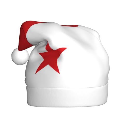 WBQLSL 39,9 cm große Unisex-Weihnachtsmann-Plüschmütze, Weihnachten, Neujahr, Party, Weihnachtsmannmütze, Flagge von Panama, universelle Weihnachtsmütze für Erwachsene von WBQLSL