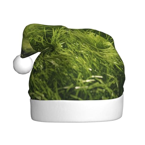 WBQLSL 39,9 cm große Unisex-Weihnachtsmann-Plüschmütze, Weihnachten, Neujahr, Party, Weihnachtsmannmütze, Schwamm, Erwachsene, universeller Weihnachtsmannhut von WBQLSL