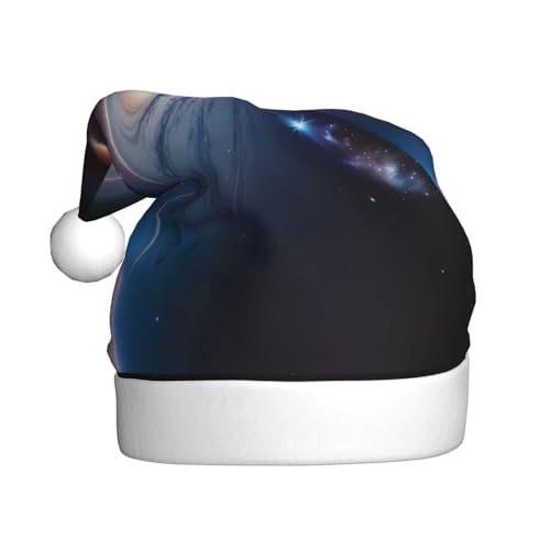 WBQLSL 39,9 cm große Unisex-Weihnachtsmann-Plüschmütze, Weihnachten, Neujahr, Party, Weihnachtsmannmütze, ein faszinierendes Universum, universelle Weihnachtsmütze für Erwachsene von WBQLSL