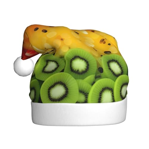 WBQLSL 39,9 cm große Unisex-Weihnachtsmann-Plüschmütze, Weihnachten, Neujahr, Party, Weihnachtsmannmütze, frisches Obst, universelle Weihnachtsmütze für Erwachsene von WBQLSL