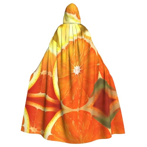 WBQLSL Bedruckter Umhang mit Aufdruck "Cutting up an orange" – Maskenumhang mit Kapuze von WBQLSL