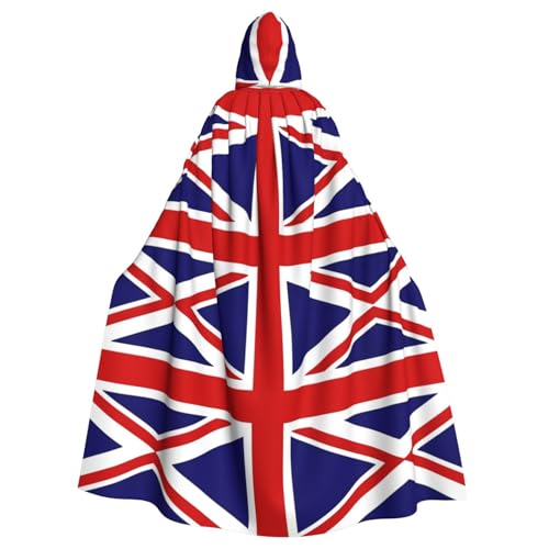 WBQLSL Bedruckter Umhang mit UK-Flagge – Maskenumhang mit Kapuze von WBQLSL