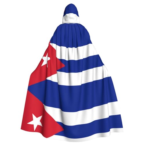WBQLSL Bedruckter Umhang mit kubanischer Flagge, Maskenumhang mit Kapuze von WBQLSL