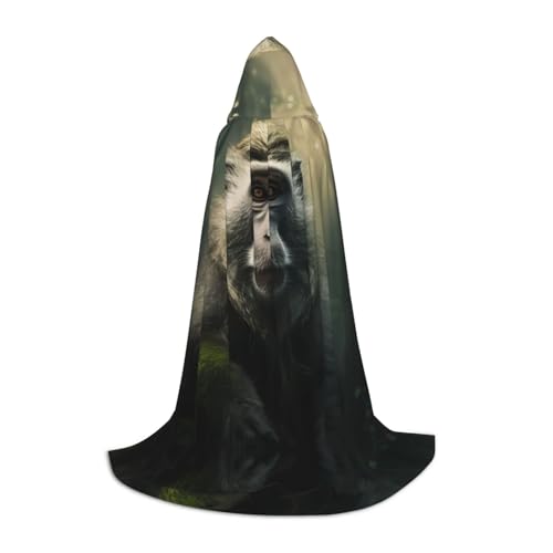WBQLSL Big Monkey S bedruckter Umhang mit Kapuze, Cosplay-Kostüm, Halloween-Party-Requisite, S/M/L WBQLSL Big Monkey S bedruckter Umhang mit Kapuze, Cosplay-Kostüm, Halloween-Party-Requisite, S/M/L von WBQLSL