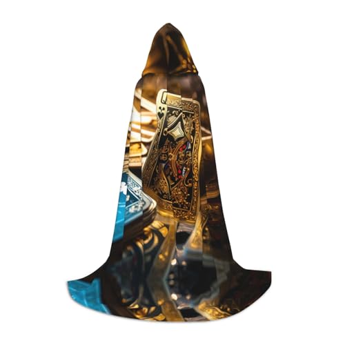 WBQLSL Blackjack S bedruckter Umhang mit Kapuze, Cosplay-Kostüm, Halloween-Party-Requisite, S/M/L von WBQLSL